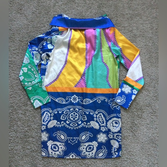 Silky Collared Deep Cowl-neck Shirt Dress - Picture 11 of 12